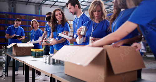 Canvastavla Diverse Community Volunteers Organize Food Bank Donation Support