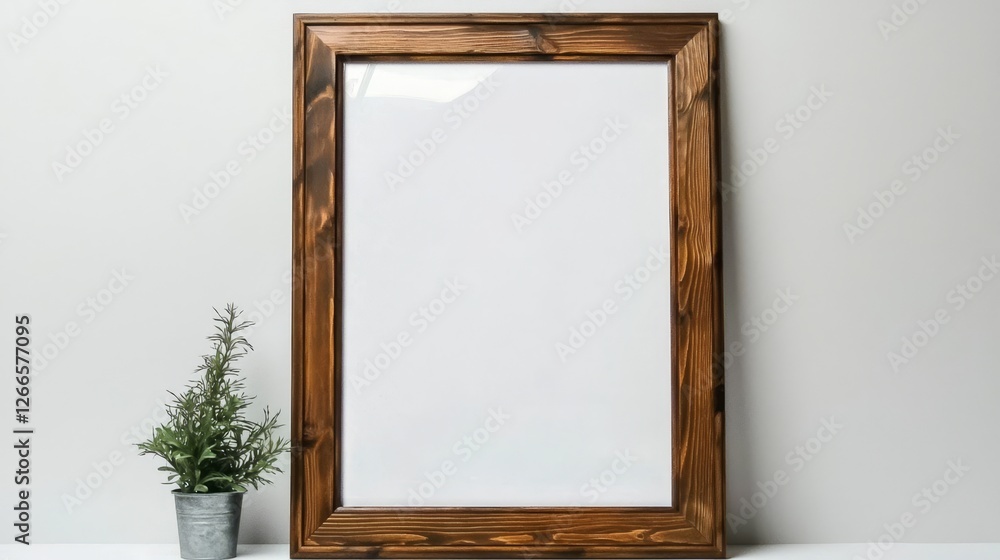 Simple elegance of a wooden frame holding a pristine blank canvas. Simple elegance of a wooden frame holding a pristine blank canvas.