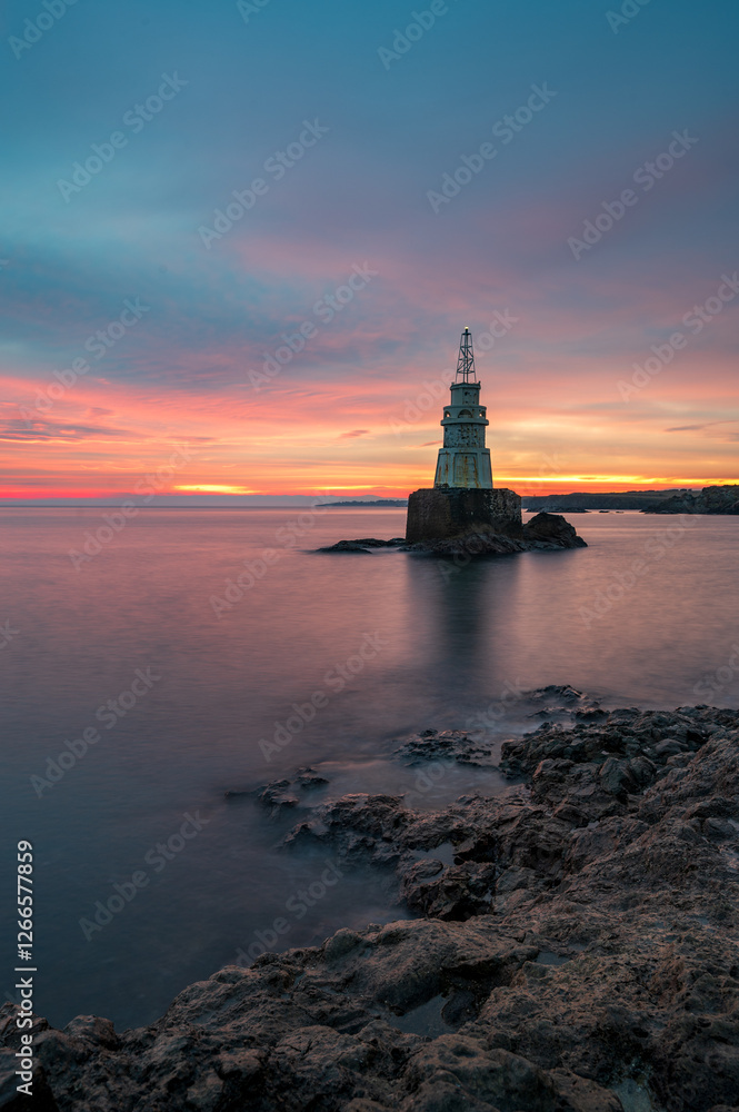 lighthouse at dusk lighthouse at dusk