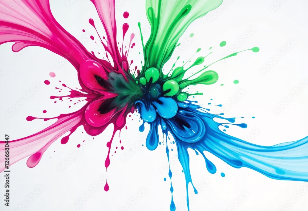 Obraz premium Vibrant Colorful Abstract Paint Splatter Art