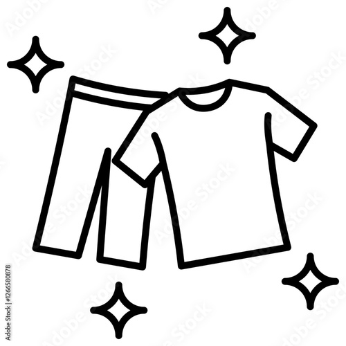 New Clothes With Line Style Icon