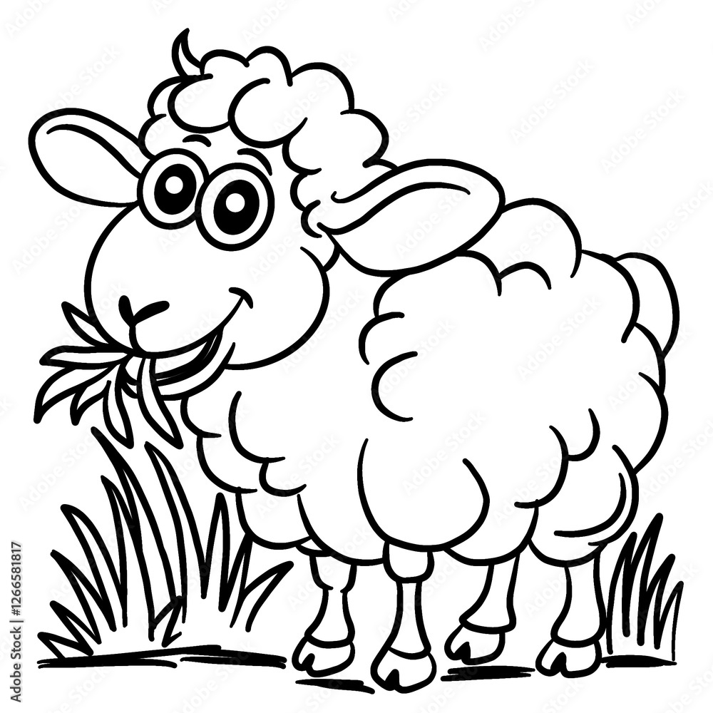 black and white animal coloring book sheep black and white animal coloring book sheep