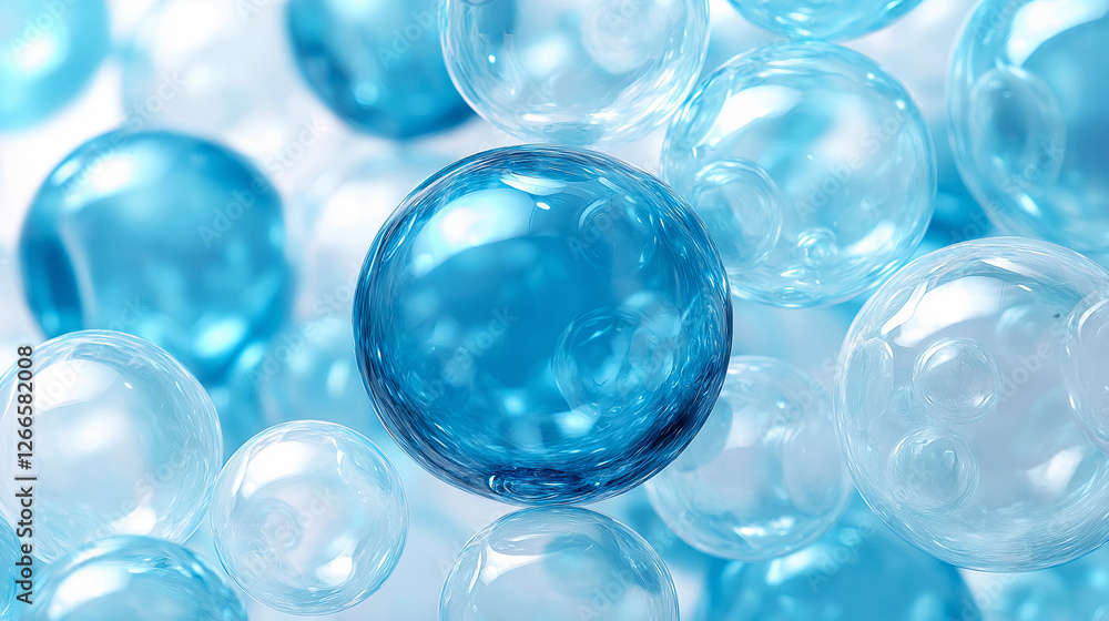 A refreshing array of transparent blue and clear bubbles, creating a clean, airy, and visually soothing effect. A refreshing array of transparent blue and clear bubbles, creating a clean, airy, and visually soothing effect.