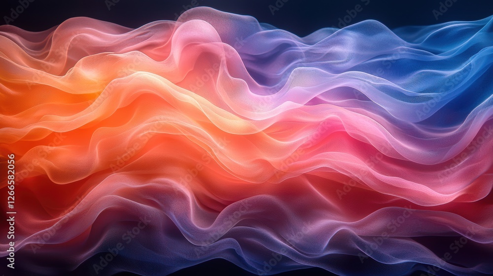 Abstract waves of vibrant colors flowing in a smooth, dynamic pattern. Abstract waves of vibrant colors flowing in a smooth, dynamic pattern.