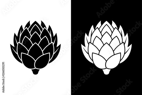 Artichoke Silhouette Fresh and Reflective Minimalism