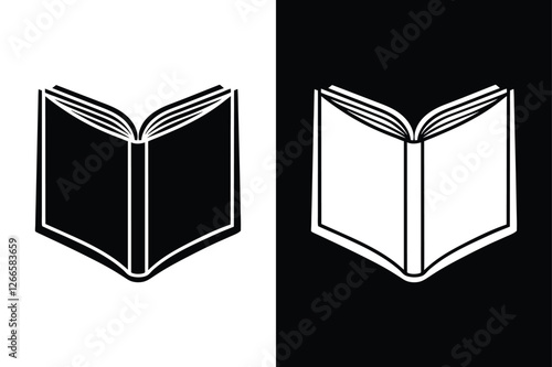 Open Book Icon Simple Design for Education and Study