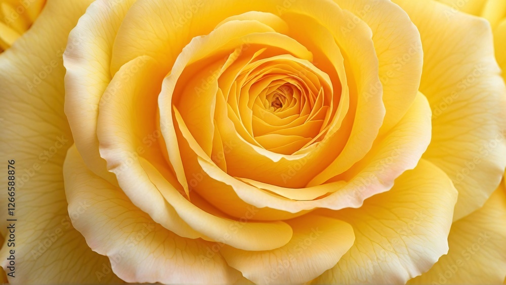 Radiant Yellow Rose, A Close-Up View of Delicate Petals Unfolding Radiant Yellow Rose, A Close-Up View of Delicate Petals Unfolding