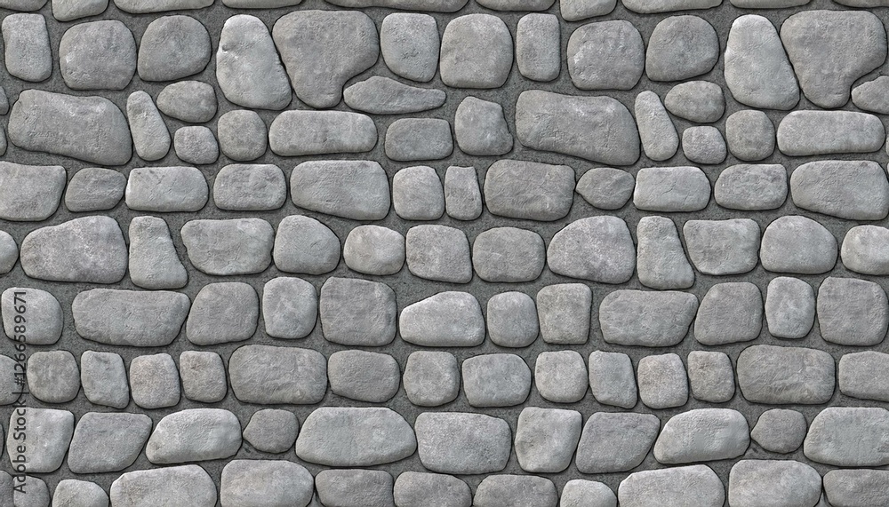 Seamless gray cobblestone wall or road background texture. Tileable grungy natural rock and stone shaped path or walkway repeat surface pattern. A high resolution construction backdrop 3D rendering Seamless gray cobblestone wall or road background texture. Tileable grungy natural rock and stone shaped path or walkway repeat surface pattern. A high resolution construction backdrop 3D rendering
