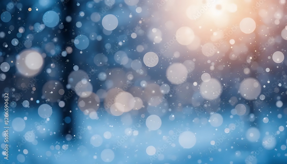 Winter Snowfall Bokeh Background Image Winter Snowfall Bokeh Background Image