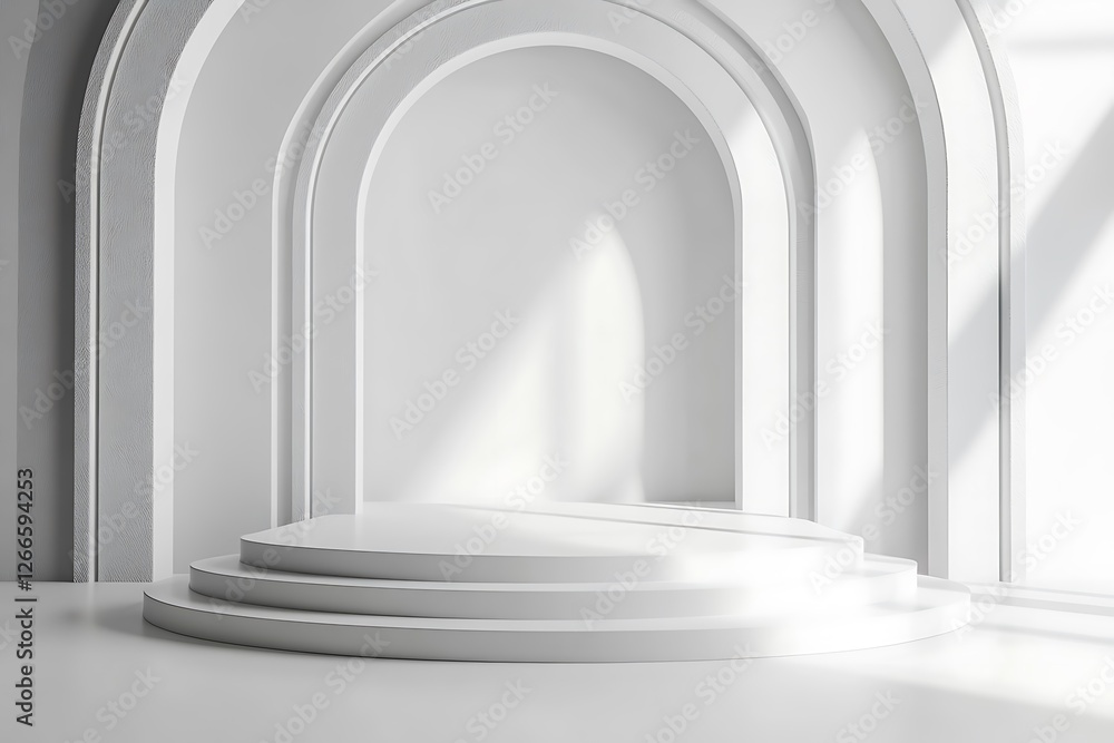 White empty room with window and shadow. White empty room with window and shadow.