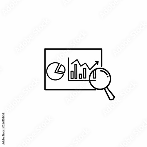 interpreting data icon. vector.Editable stroke.linear style sign for use web design,logo.Symbol illustration.