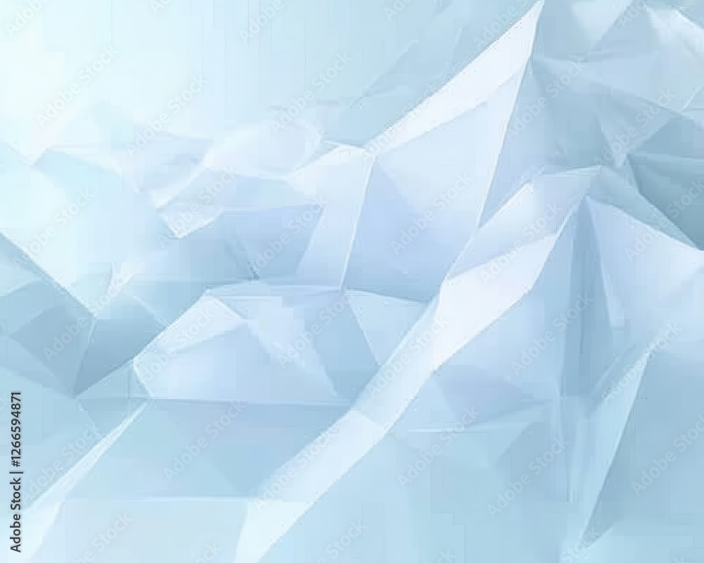 Obraz premium Abstract geometric landscape in varying shades of light blue