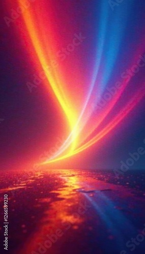 Gradient colors swirl in mesmerizing light movements, abstractmotion, lightart, surreal effect photo