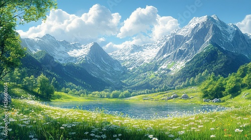moutains and adverture background,illustration --ar 16:9 --stylize 450 --v 6.1 Job ID: c3bbecbe-4d23-4922-b91c-a1906510f5ca