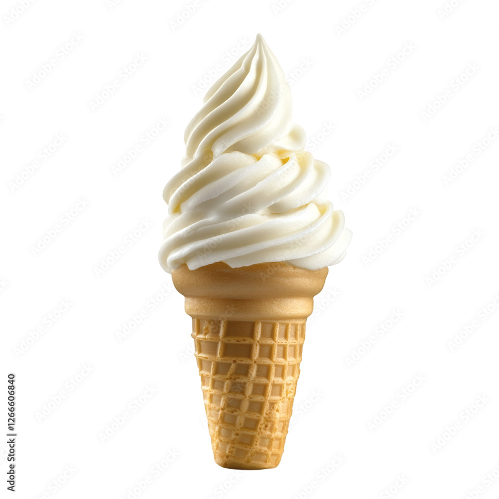 An ice cream cone isolated on a transparent background An ice cream cone isolated on a transparent background