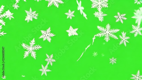 Wallpaper Mural Festive snowfall animation showing white snowflakes gracefully falling green backdrop ideal holiday ed videos seasonal greetings Torontodigital.ca
