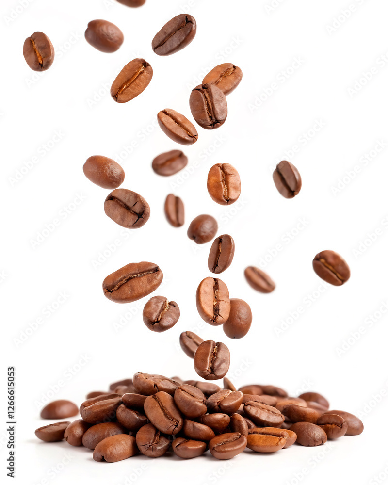 Naklejka premium coffee beans isolated on white
