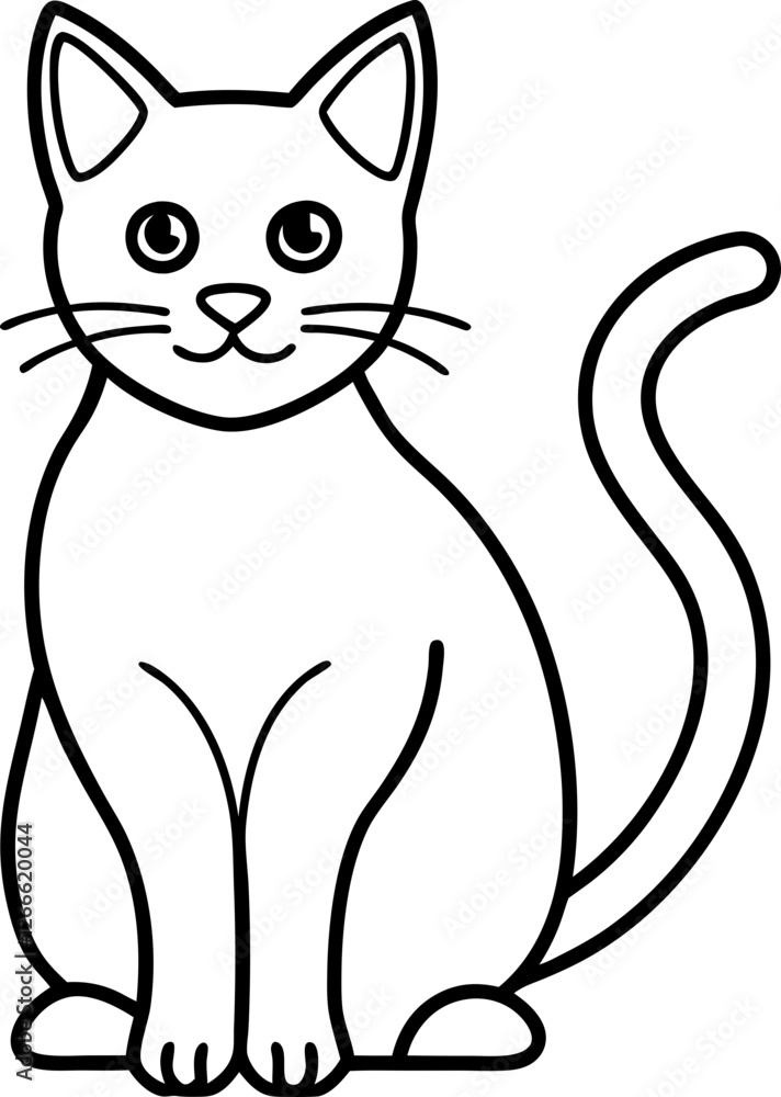 Obraz premium Cat LIne Art