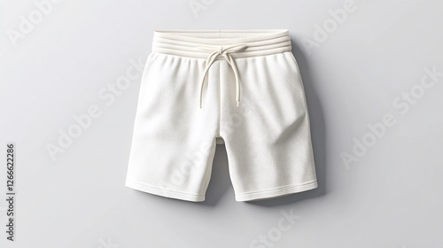 Cream-Colored Sweatshorts: Simple, Stylish, and Comfortable photo