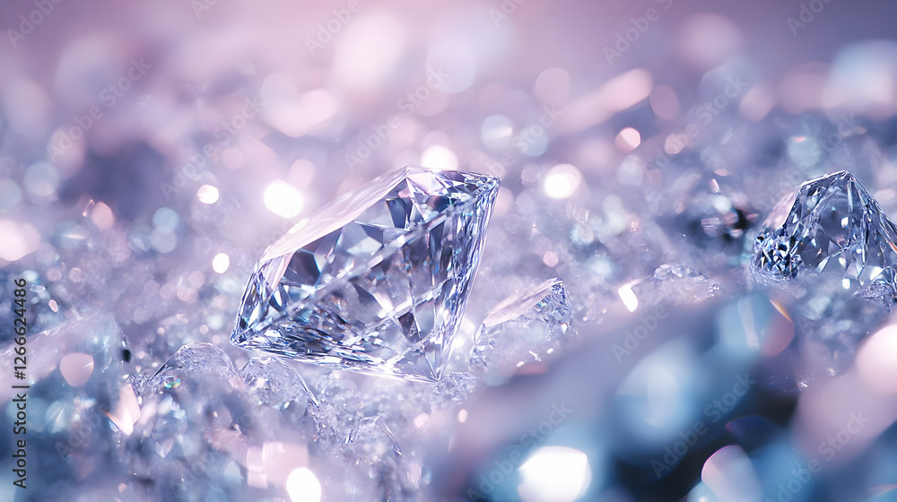 Sparkling Diamonds, Luxurious Gemstone Display Sparkling Diamonds, Luxurious Gemstone Display