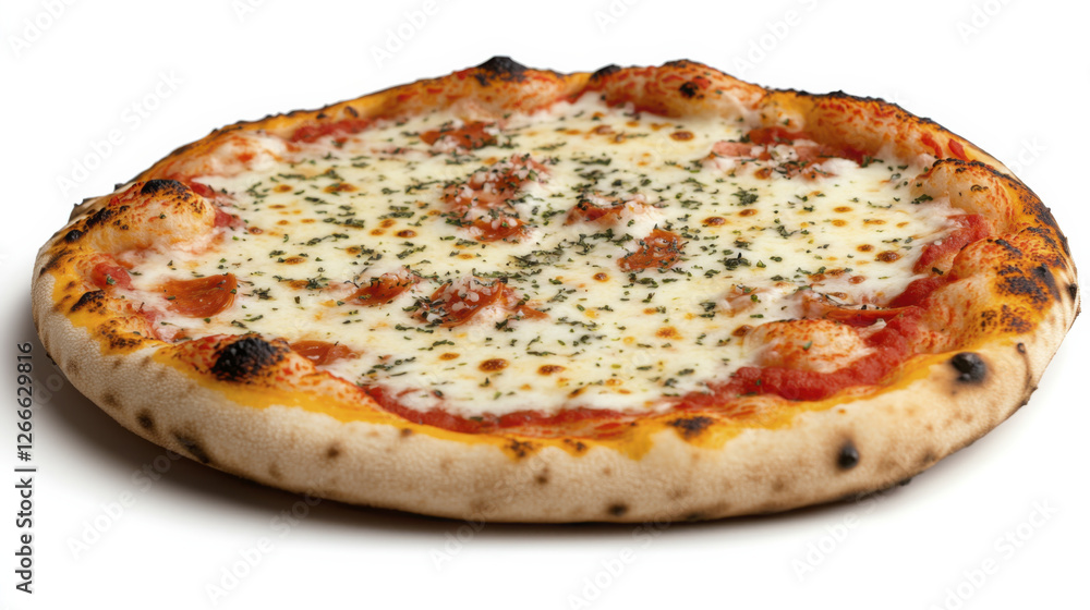 Delicious pizza with melted cheese, herbs, and crispy crust Delicious pizza with melted cheese, herbs, and crispy crust