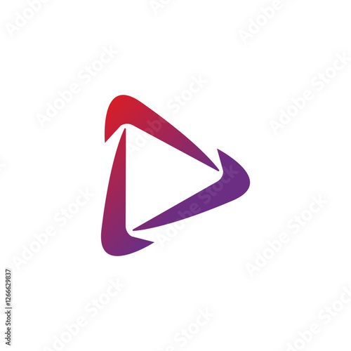 Play sign icon vector template