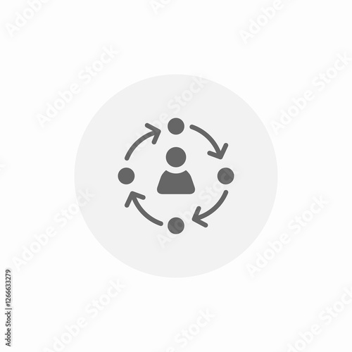 user syncing icon sign vector