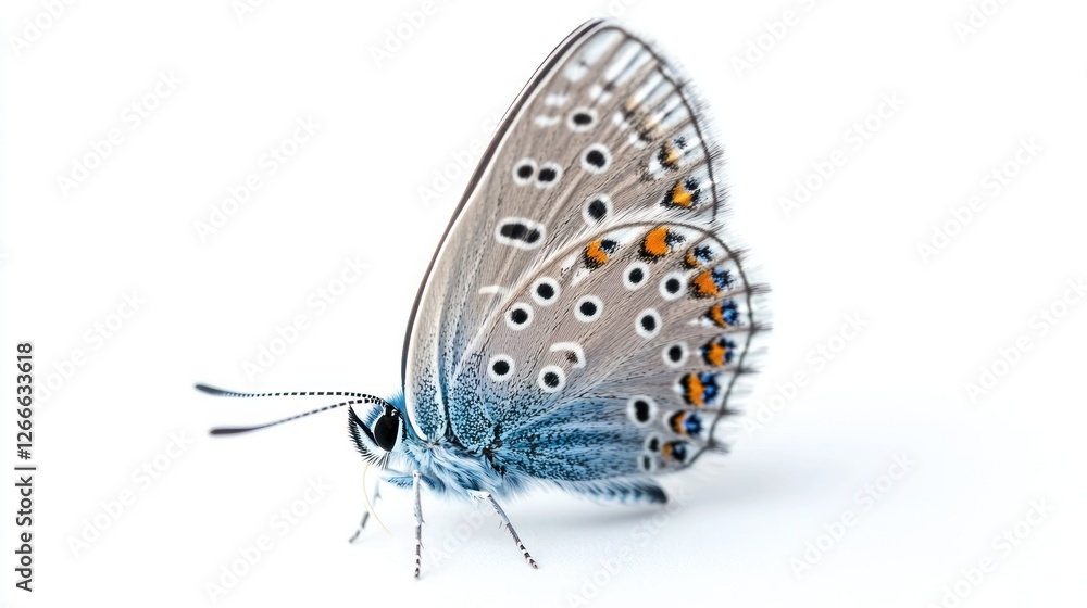 Fototapeta premium A close-up of a delicate butterfly showcasing intricate patterns and vibrant colors.