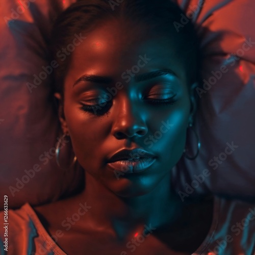 Black Woman Sleeping Restfully