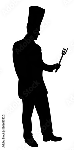 Silhouette of character in different poses