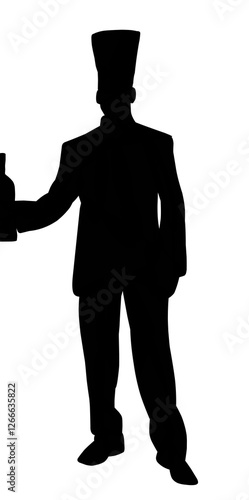 Silhouette of character in different poses