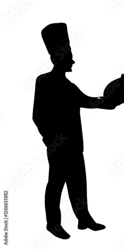 Silhouette of character in different poses