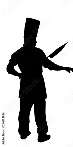Silhouette of character in different poses