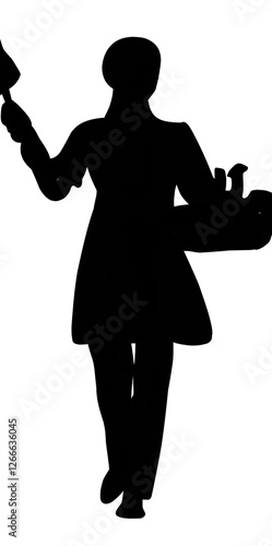 Silhouette of character in different poses