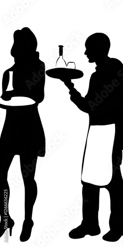 Silhouette of character in different poses