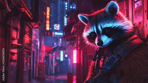 Rocket Raccoon in Neon City