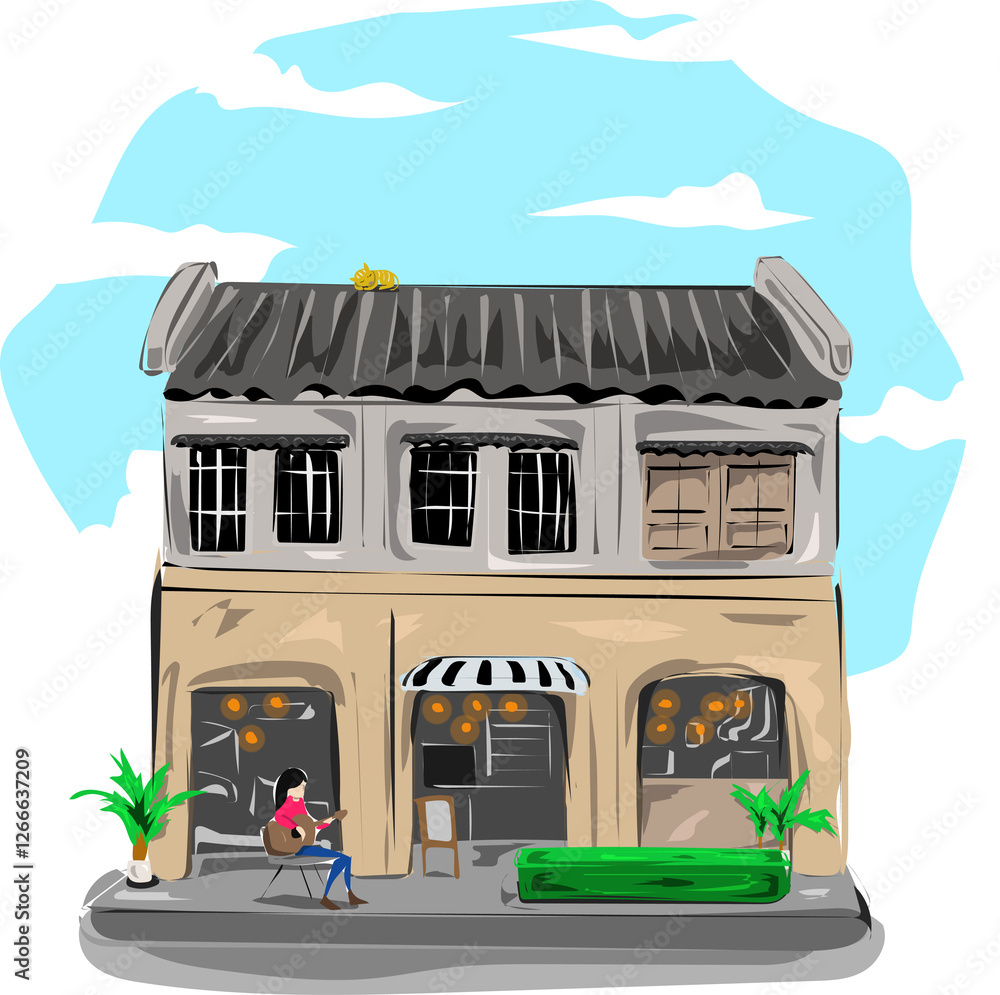 Naklejka premium House and Home in everywhere
