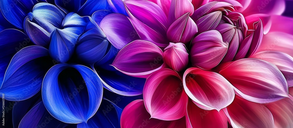 Stunning close-up of vibrant purple and blue flowers Stunning close-up of vibrant purple and blue flowers
