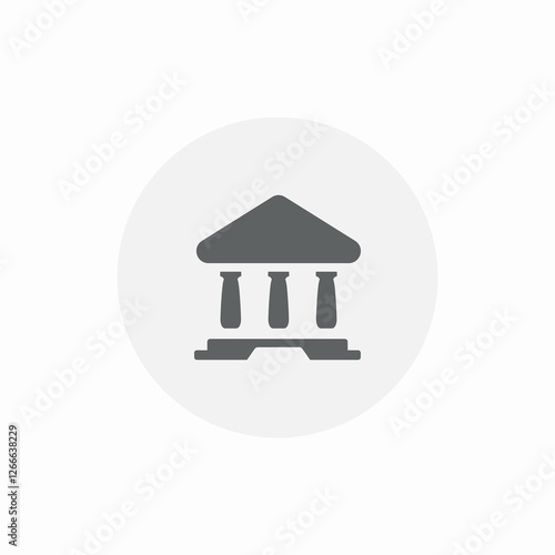 ancient building icon sign vector