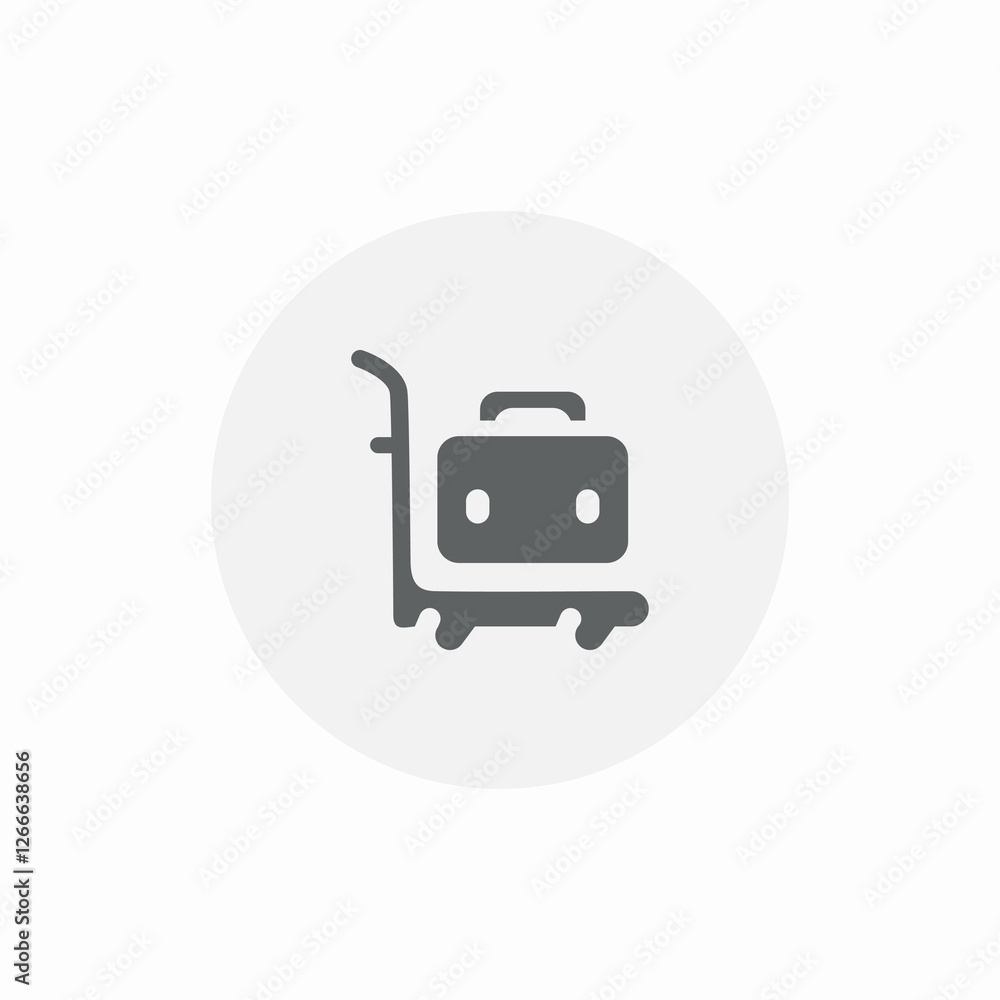 baggage carrier icon sign vector baggage carrier icon sign vector