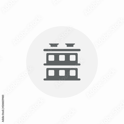 cozy building icon sign vector