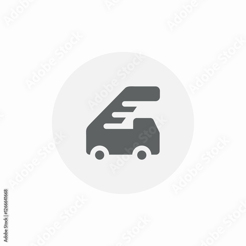 truck staircase icon sign vector