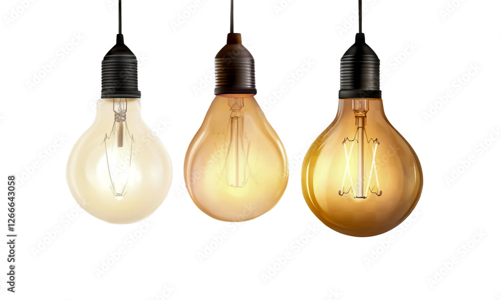 Colorful string of light bulbs, isolated on transparent background. Colorful string of light bulbs, isolated on transparent background.