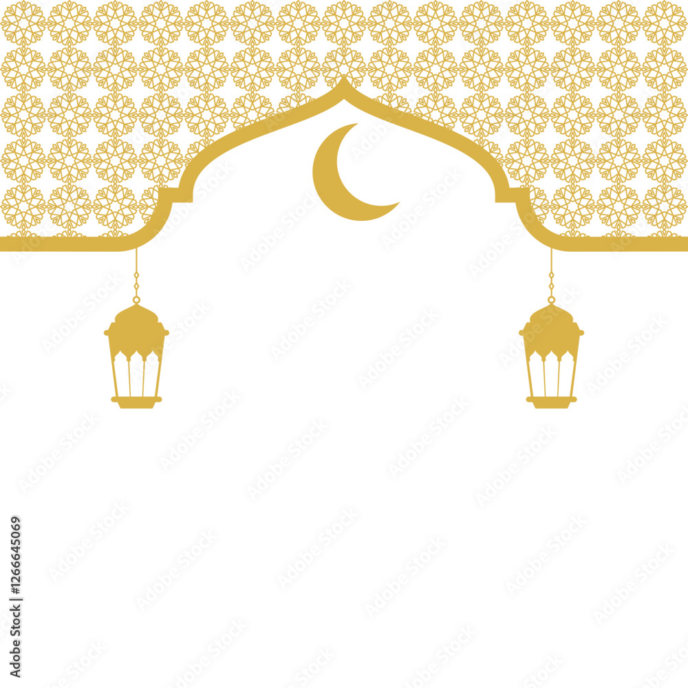 Islamic Header with Lantern Islamic Header with Lantern