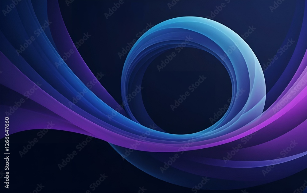 Fototapeta premium Purple Blue Curve Abstract Background Image, Space, Light Texture Banner
