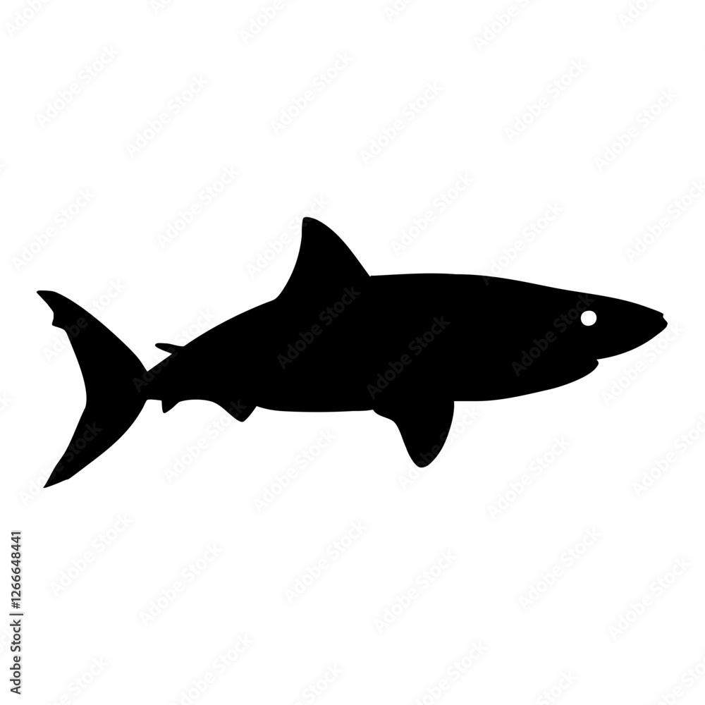black and white shark vector illustration icon black and white shark vector illustration icon