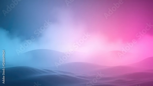 Ethereal mist waves rise soft translucent gradient fades into darkness, waves,