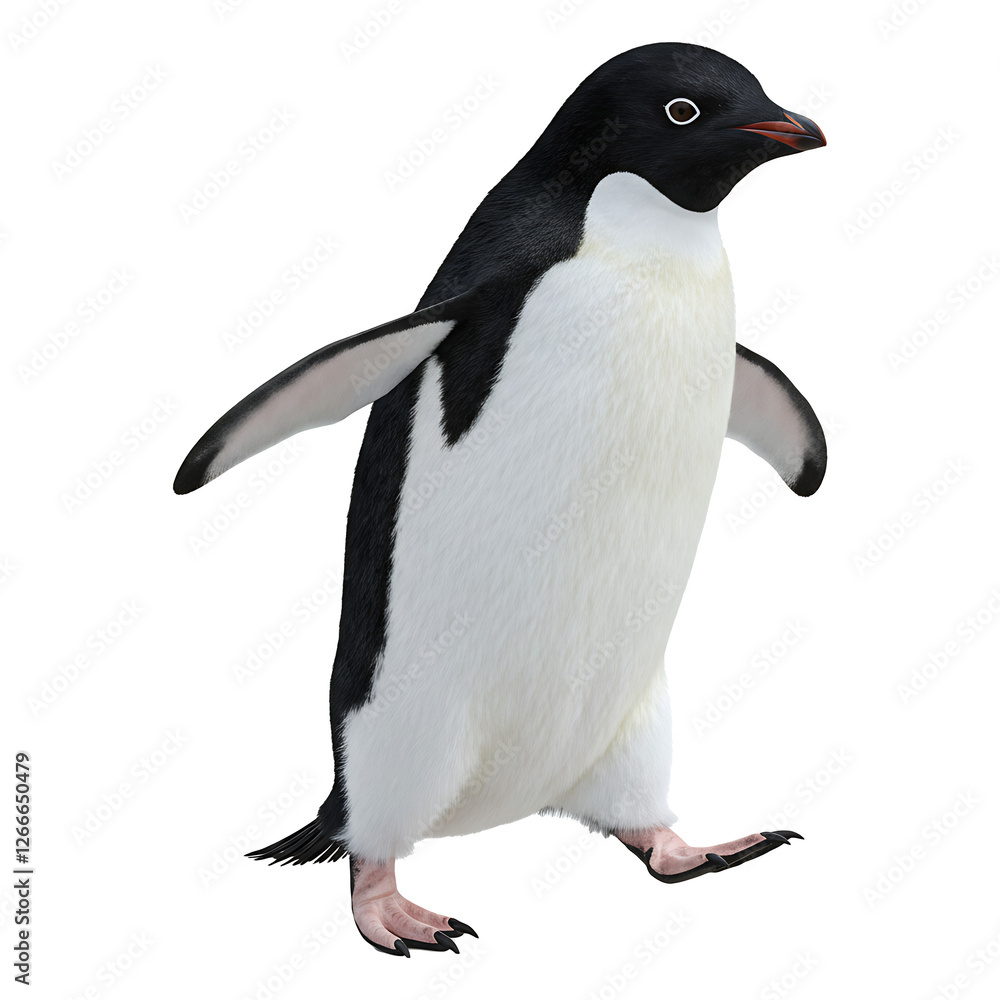 Obraz premium AdÃ©lie Penguin Taking a Stroll