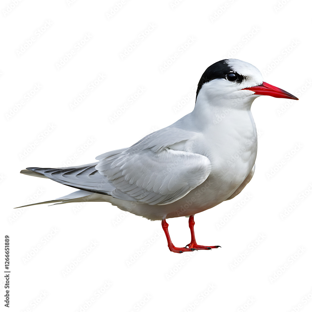 Obraz premium Arctic Tern with Striking Red Bill