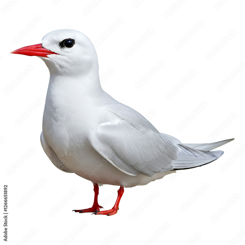 Elegant White Tern with Red Bill Elegant White Tern with Red Bill